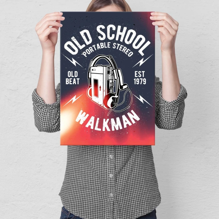 Plakat metalowy Walkman
