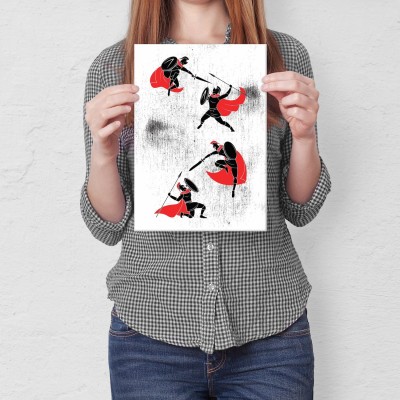 Plakat metalowy Wojownicy