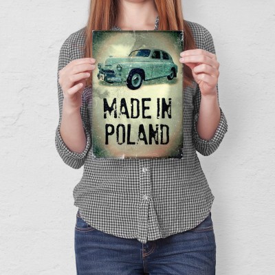 Plakat metalowy Warszawa