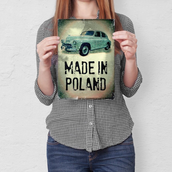 Plakat metalowy Warszawa