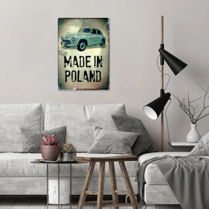 Plakat metalowy Warszawa