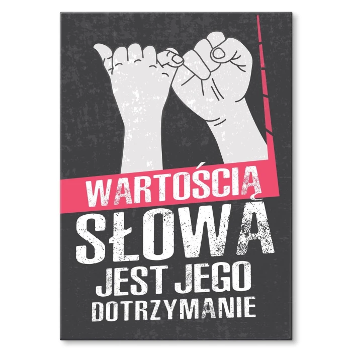 Plakat metalowy Wartość słowa