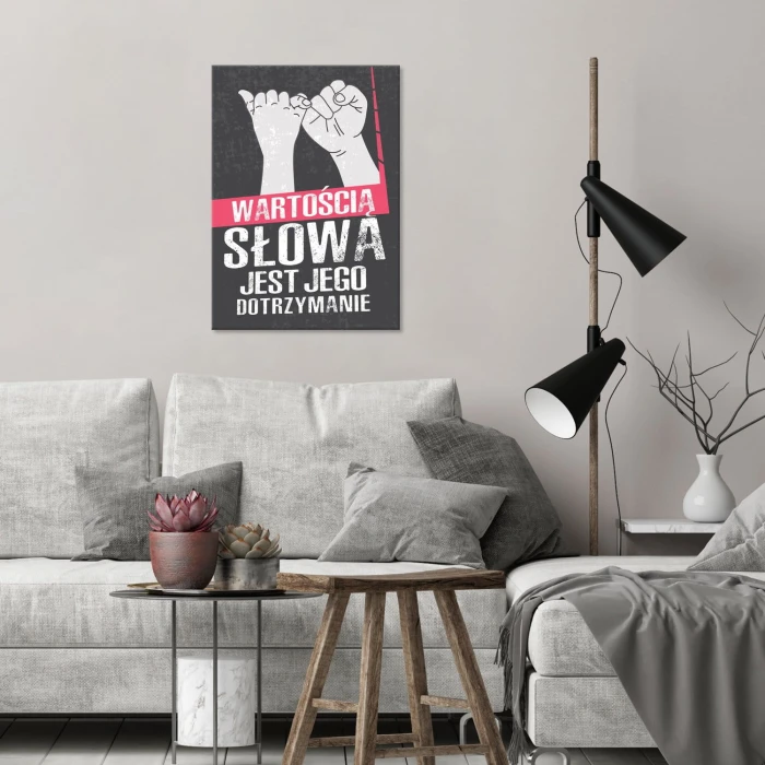 Plakat metalowy Wartość słowa