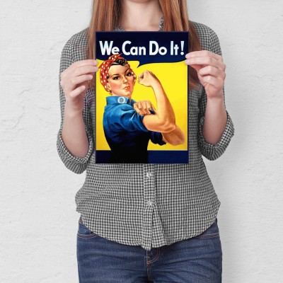 Plakat metalowy We Can Do It!