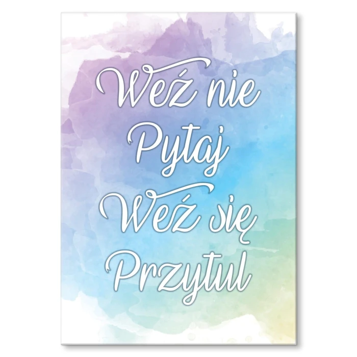 Plakat metalowy Weź się przytul