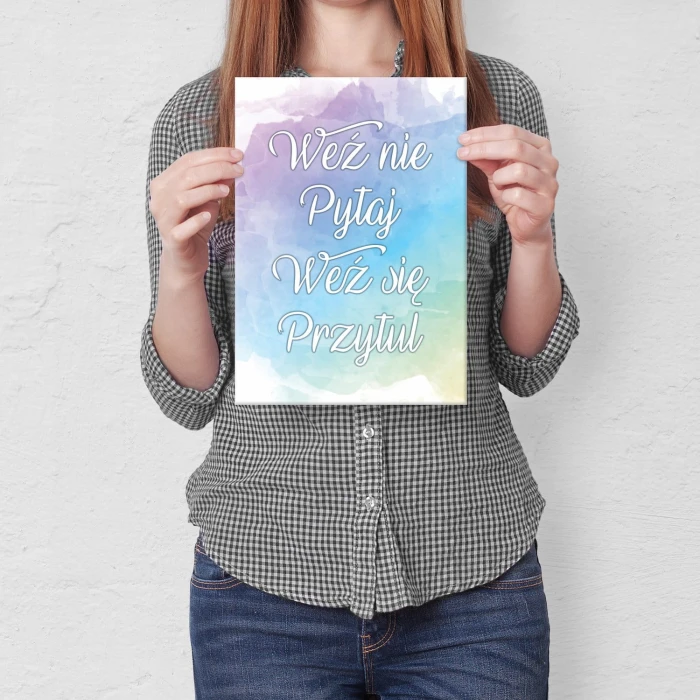 Plakat metalowy Weź się przytul