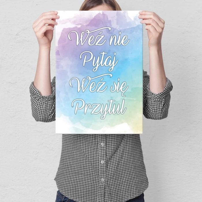 Plakat metalowy Weź się przytul