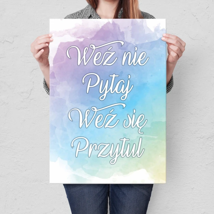 Plakat metalowy Weź się przytul