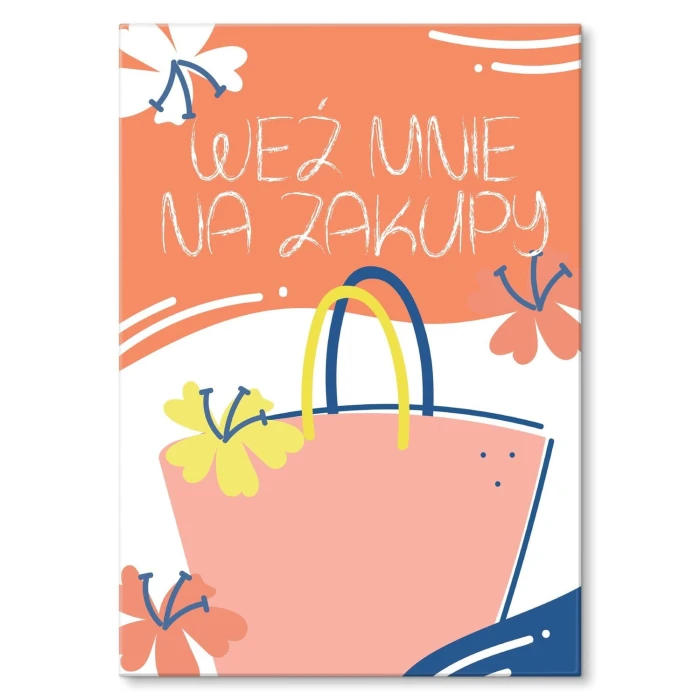 Plakat metalowy Weź mnie na zakupy