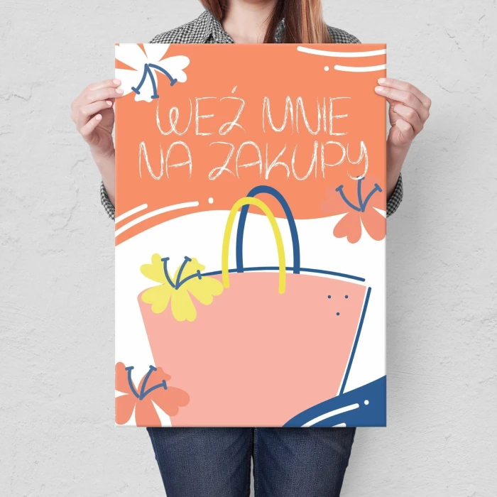 Plakat metalowy Weź mnie na zakupy