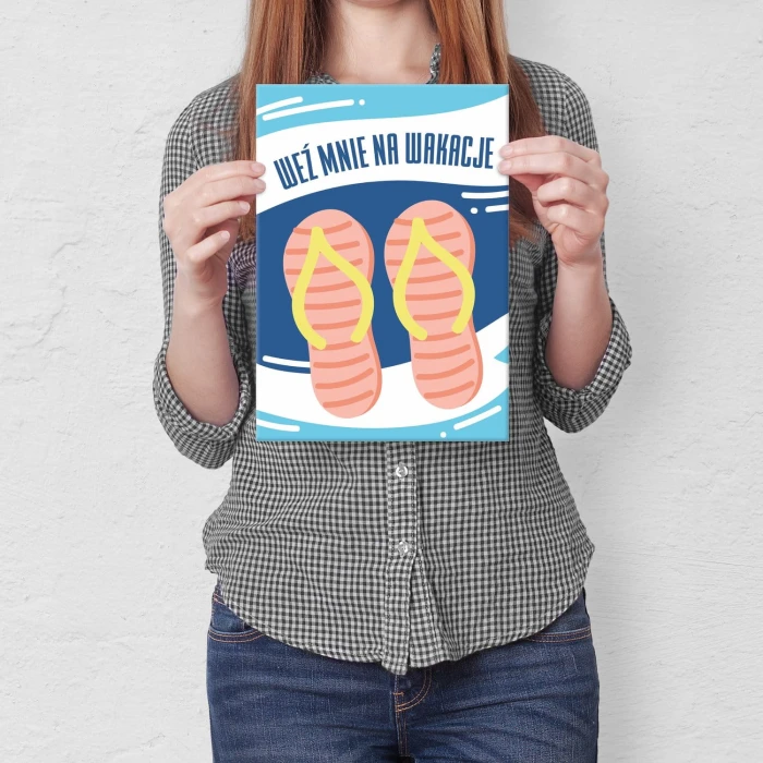 Plakat metalowy Weź mnie na wakacje