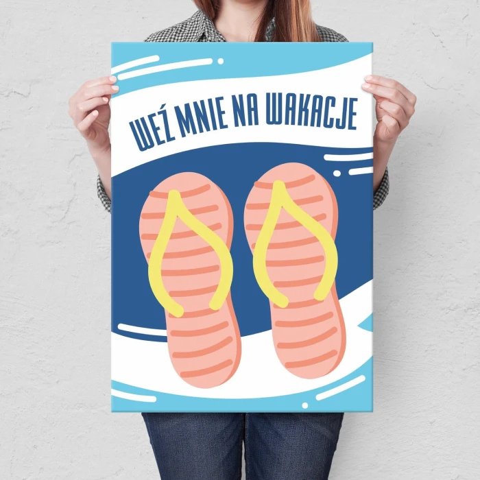 Plakat metalowy Weź mnie na wakacje