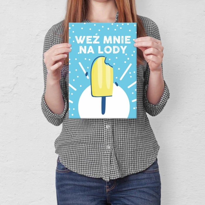 Plakat metalowy Weź mnie na lody