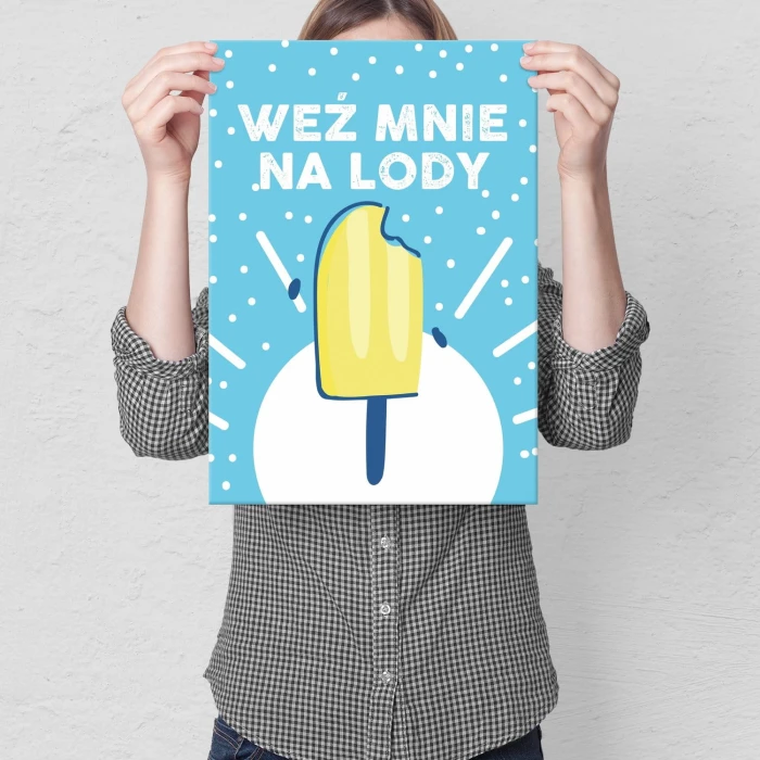 Plakat metalowy Weź mnie na lody
