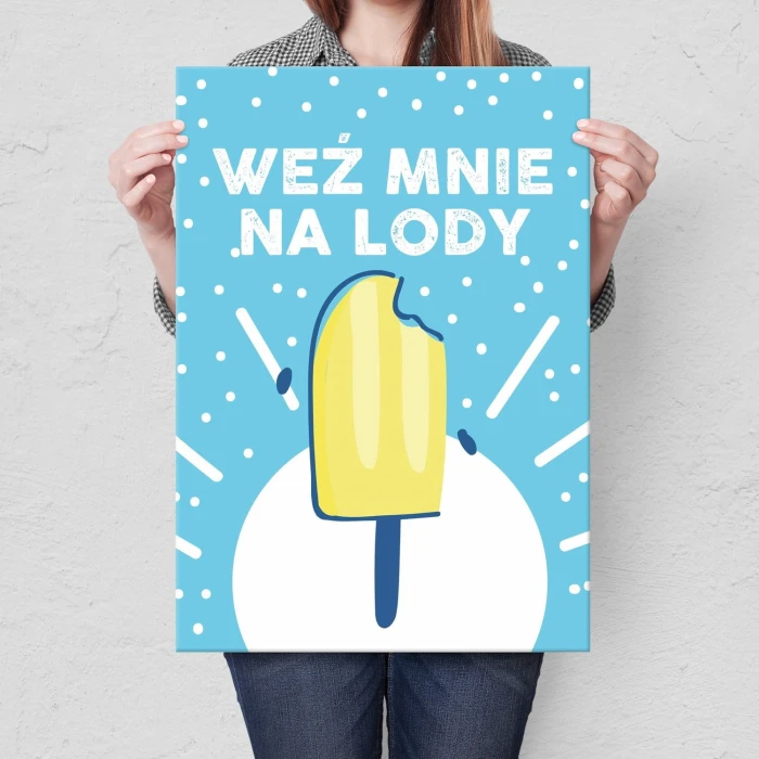 Plakat metalowy Weź mnie na lody