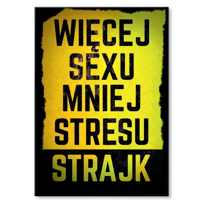 Plakat metalowy Więcej sexu