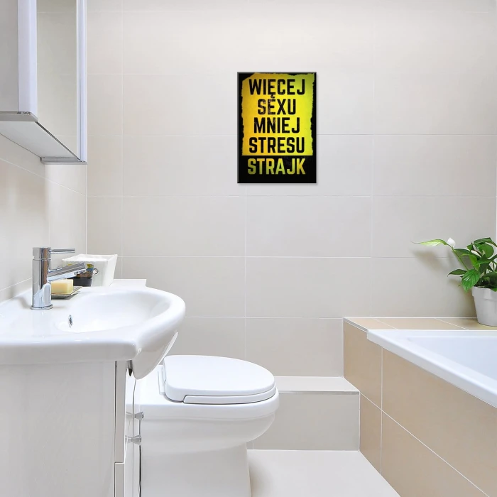 Plakat metalowy Więcej sexu