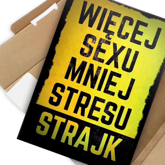 Plakat metalowy Więcej sexu