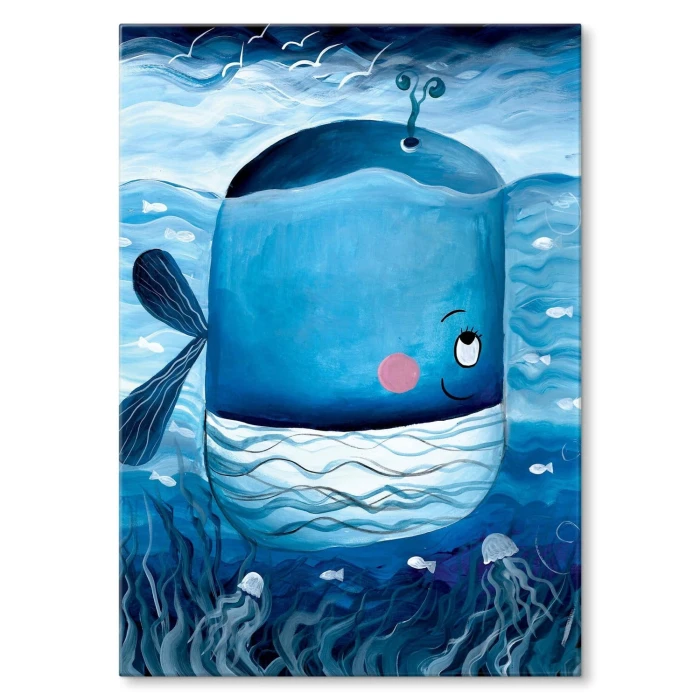 Plakat metalowy Wieloryb