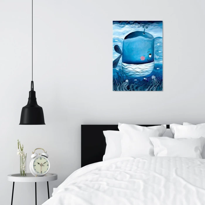 Plakat metalowy Wieloryb