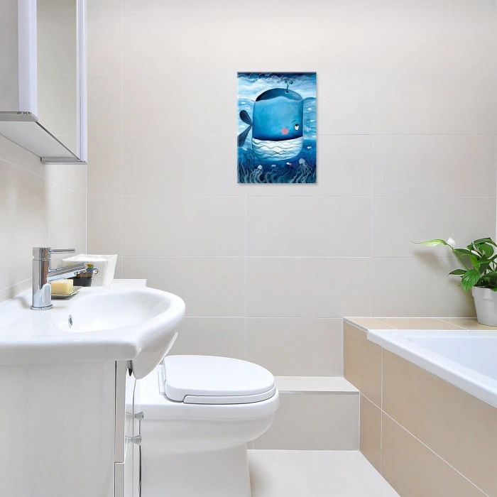 Plakat metalowy Wieloryb