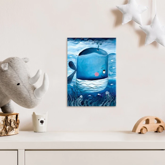 Plakat metalowy Wieloryb