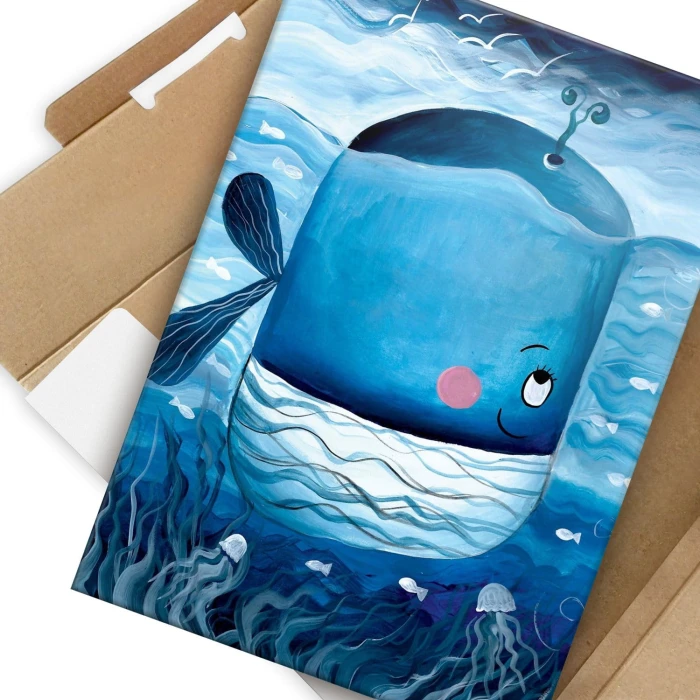 Plakat metalowy Wieloryb