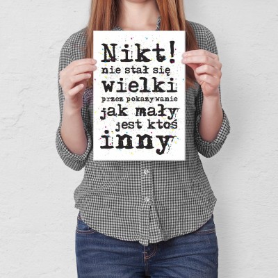 Plakat metalowy Wielki człowiek