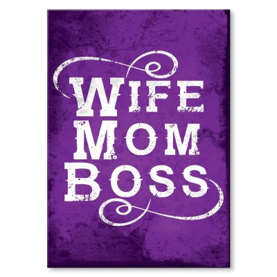 Plakat metalowy Wife mom boss