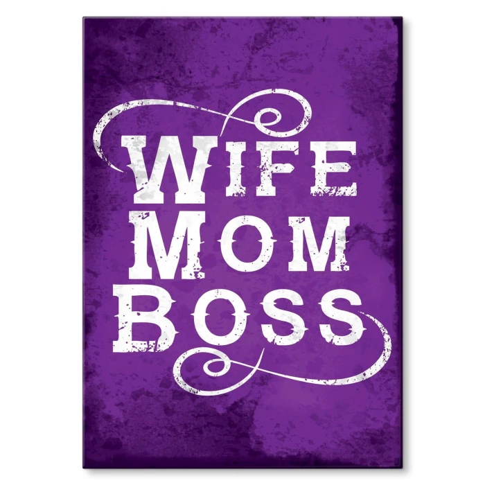 Plakat metalowy Wife mom boss