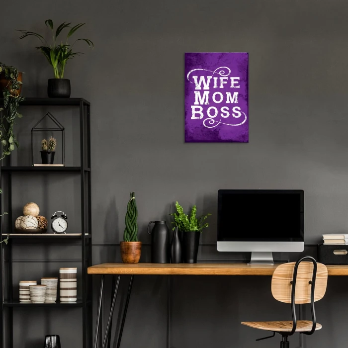 Plakat metalowy Wife mom boss