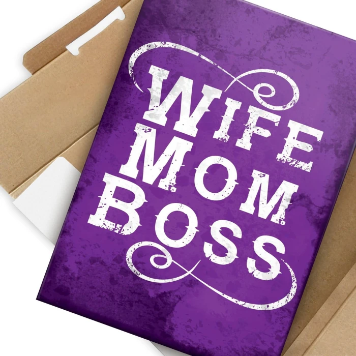 Plakat metalowy Wife mom boss