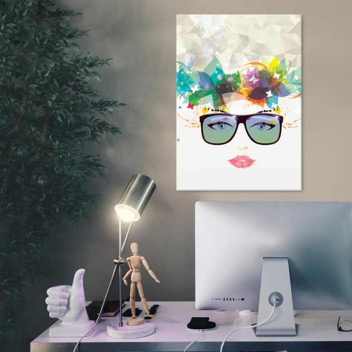 Plakat metalowy Wiosenna kobieta Prezent