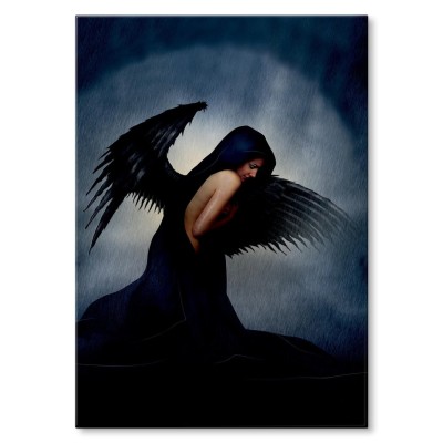 Plakat metalowy Czarny anioł