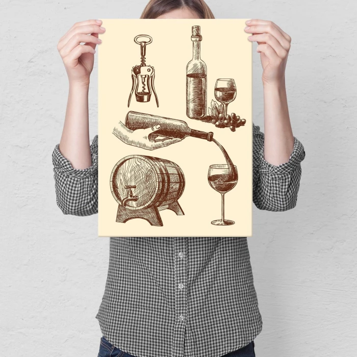 Plakat metalowy Tradycje wina