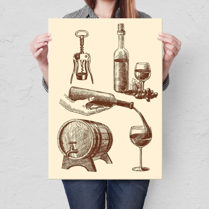 Plakat metalowy Tradycje wina