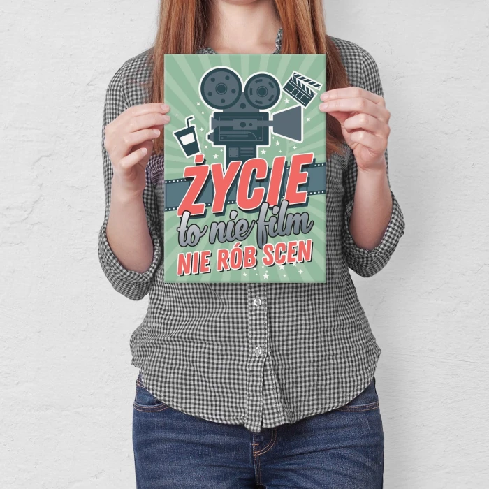Plakat metalowy Życie to nie film