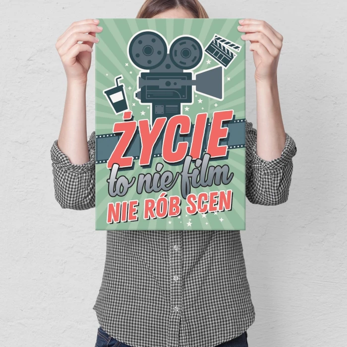 Plakat metalowy Życie to nie film