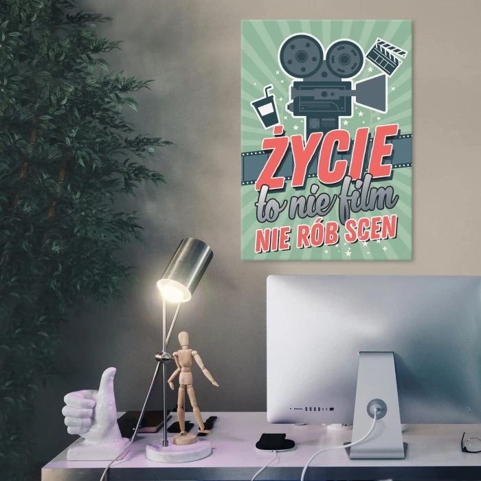 Plakat metalowy Życie to nie film