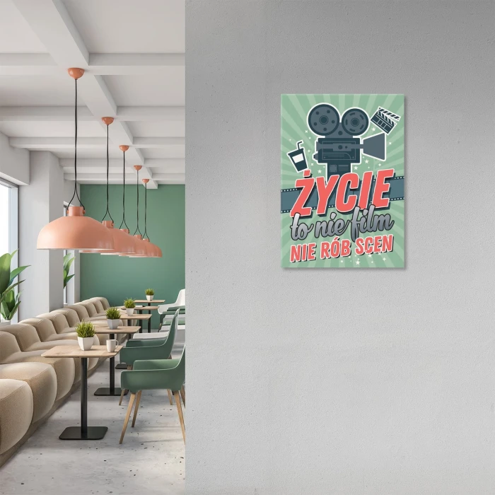 Plakat metalowy Życie to nie film