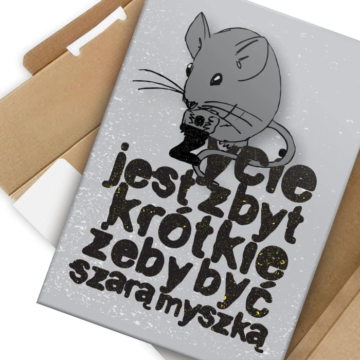 Plakat metalowy Szara myszka