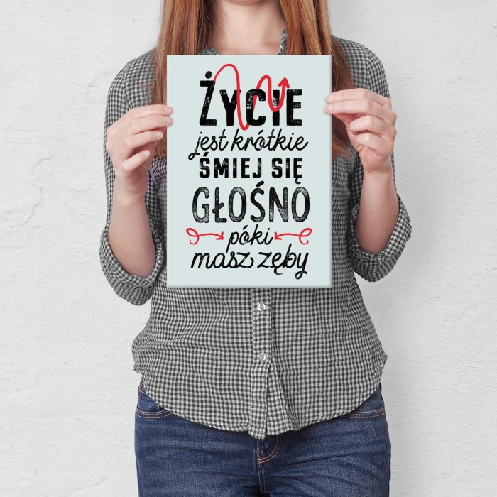 Plakat metalowy Życie jest krótkie