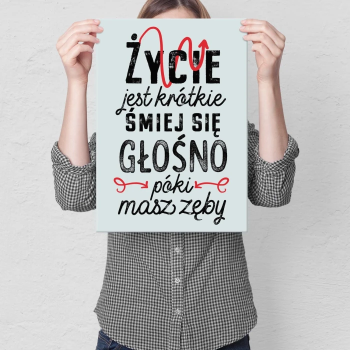 Plakat metalowy Życie jest krótkie