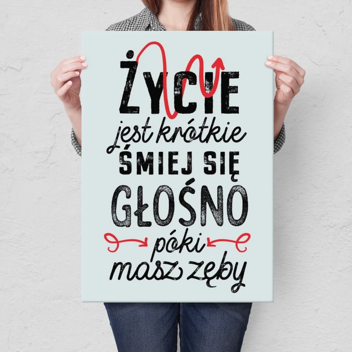 Plakat metalowy Życie jest krótkie