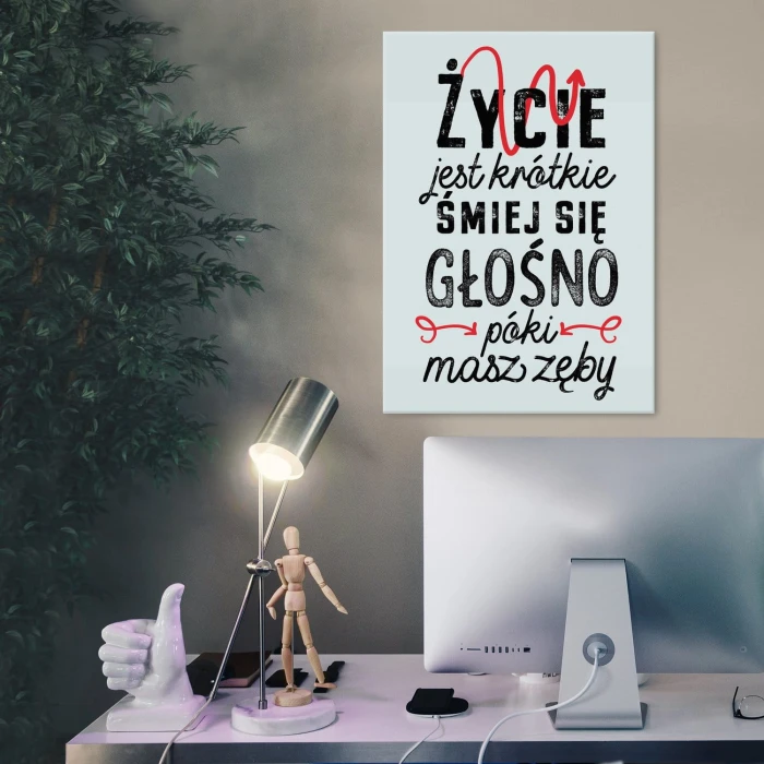 Plakat metalowy Życie jest krótkie