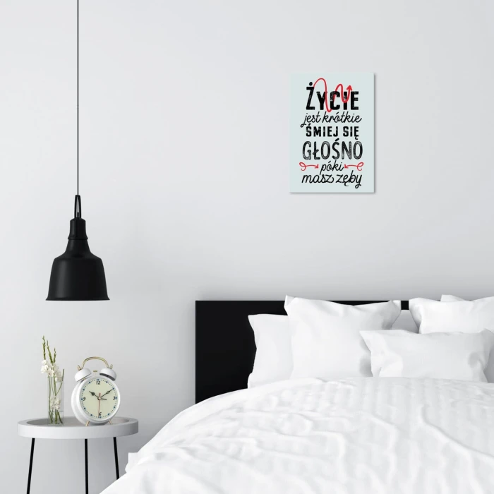 Plakat metalowy Życie jest krótkie