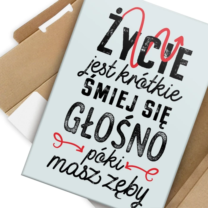 Plakat metalowy Życie jest krótkie