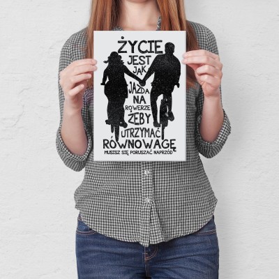 Plakat metalowy Życie jest jak...