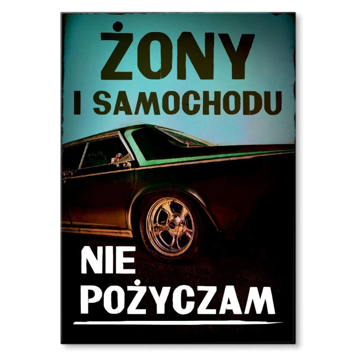 Plakat metalowy Nie pożyczam