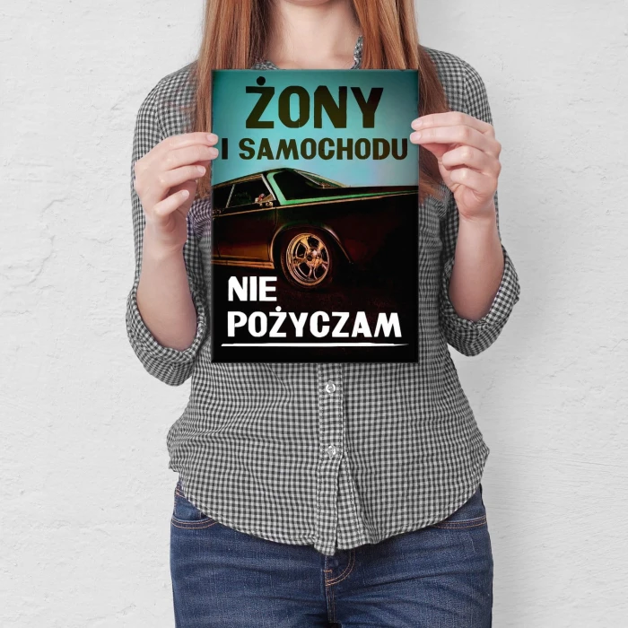 Plakat metalowy Nie pożyczam